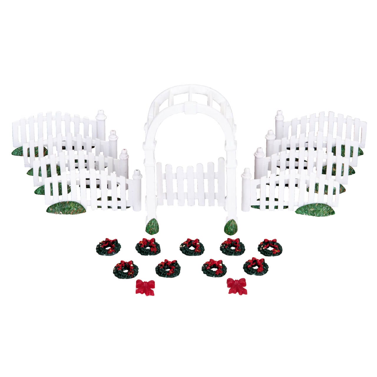 lemax-plastic-arbor-picket-fences-set-20-cl-tures-miniatures-d-cor-es image 1