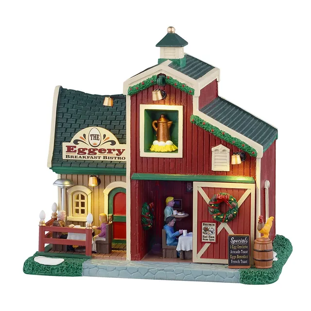 lemax-the-eggery-breakfast-bistro-b-timent-miniature-lumineux-harvest-crossing image 1