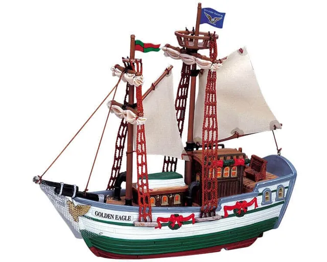 lemax-golden-eagle-schooner-bateau-go-lette-miniature image 1