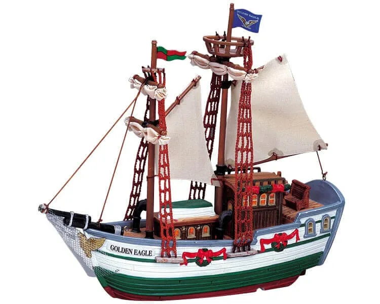 lemax-golden-eagle-schooner-bateau-go-lette-miniature image 1