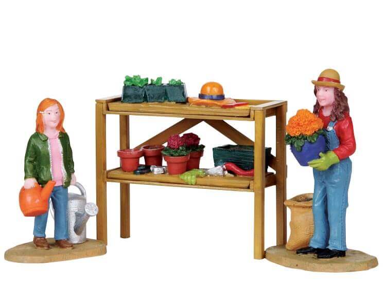 lemax-potting-bench-figurine-miniature-village-de-no-l image 1