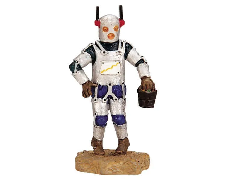 lemax-tin-robotron-figurine-robot-village-spooky-town-miniature image 1