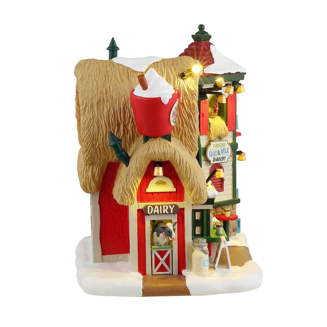 lemax-the-eggnog-bar-santa-s-wonderland-chalet-lumineux image 2