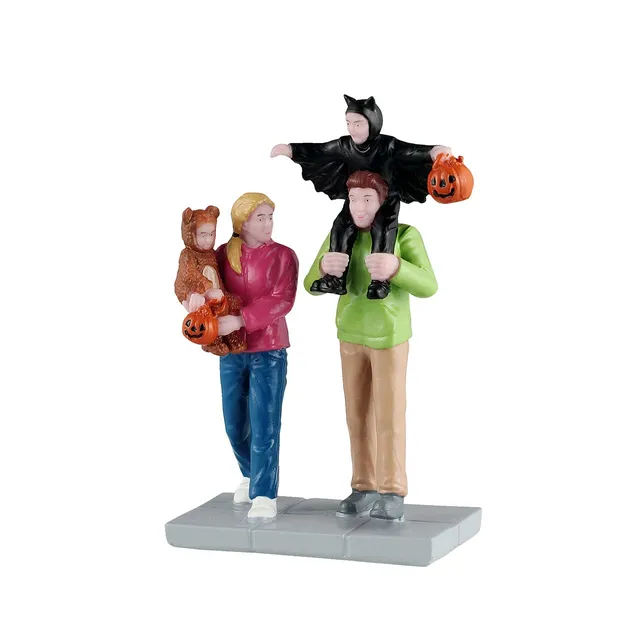 lemax-neighborhood-trick-or-treaters-figurine-famille-halloween image 1