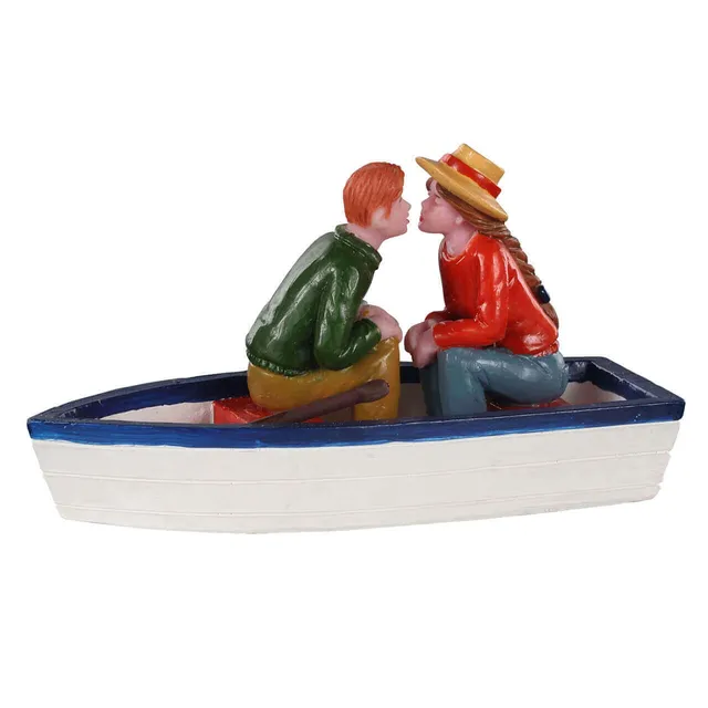 lemax-pond-romance-figurine-couple-en-barque-plymouth-corners image 1