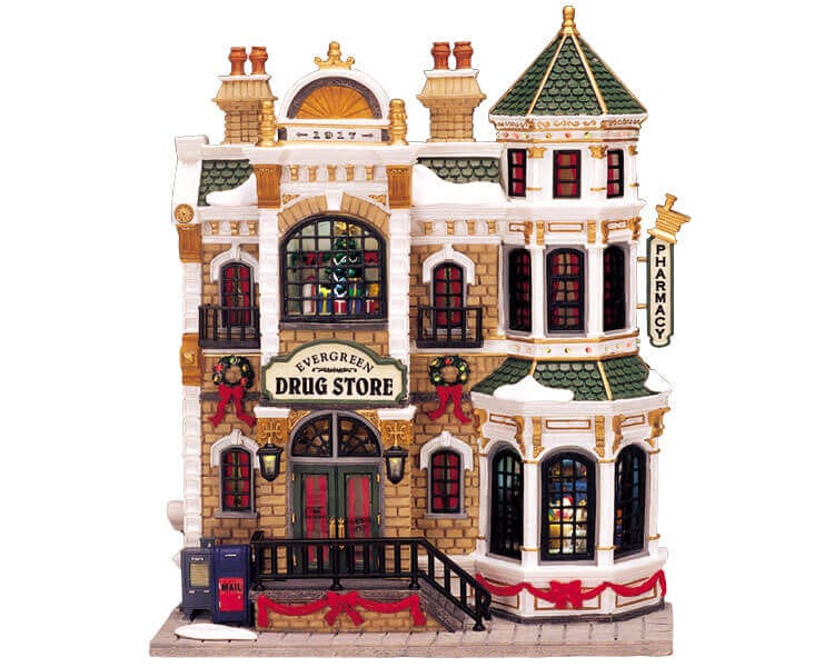lemax-evergreen-drug-store-boutique-miniature-lumineuse image 1