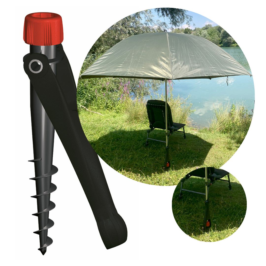 krinner-vario-drill-noir-support-parasol-visser image 1