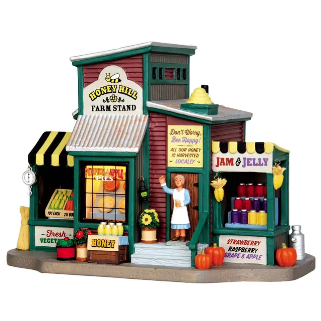 lemax-honey-hill-farm-stand-b-timent-village-miniature-ferme image 1