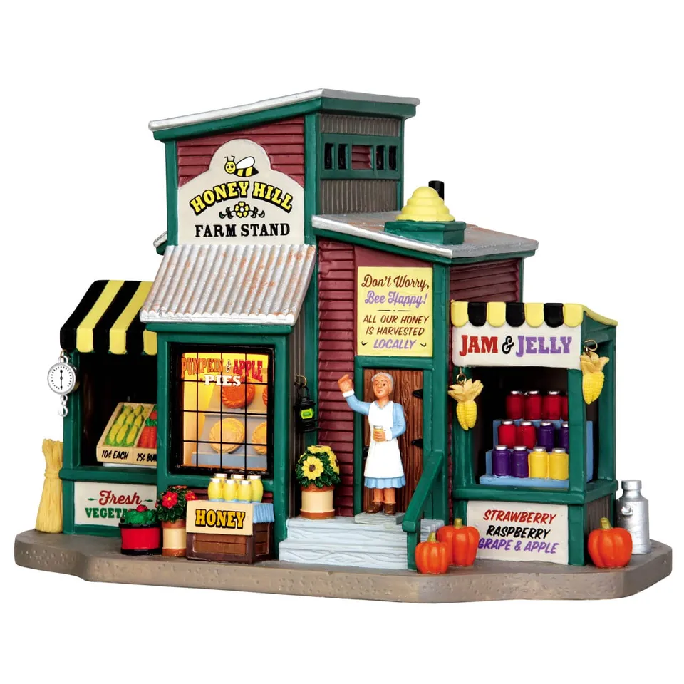 lemax-honey-hill-farm-stand-b-timent-village-miniature-ferme image 1