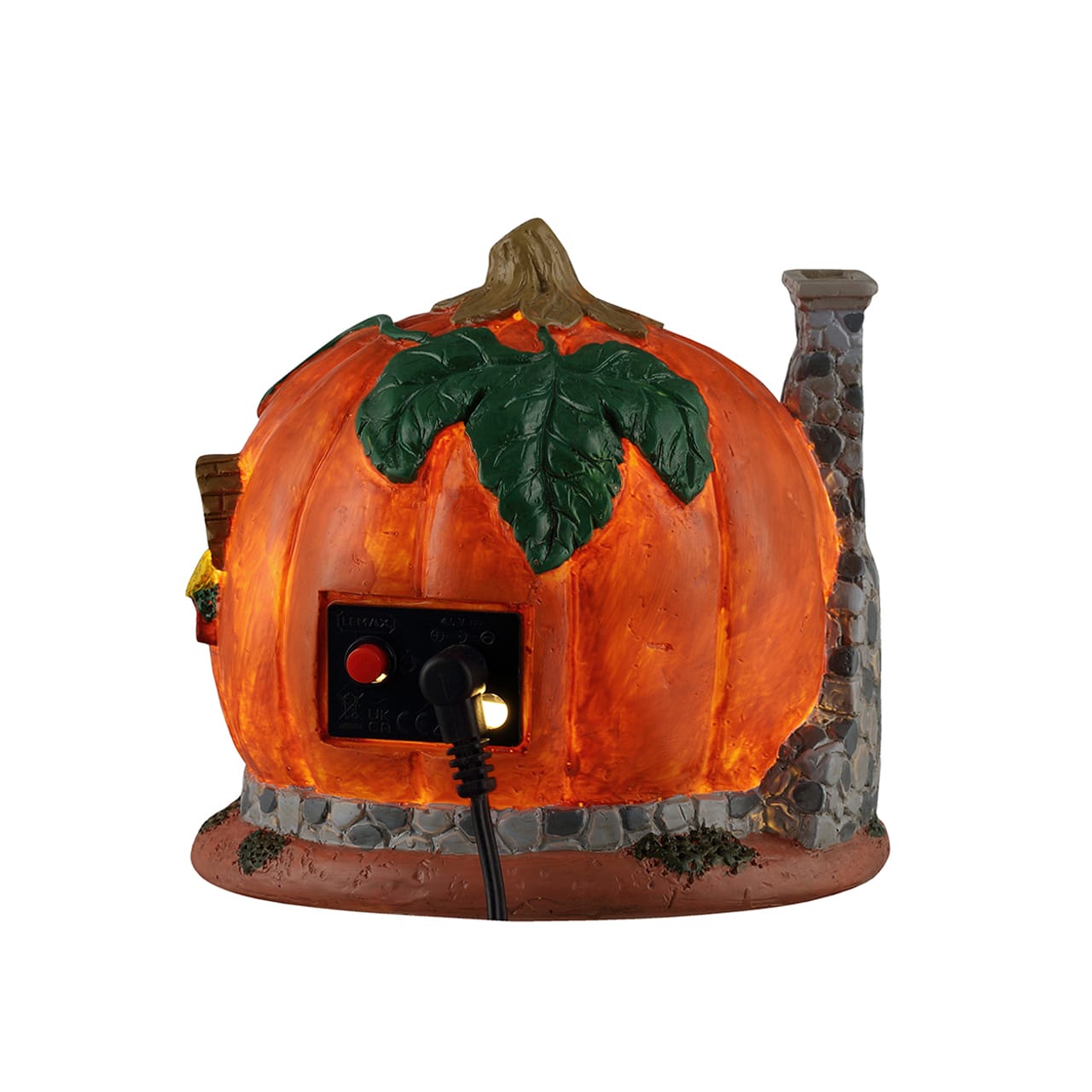 lemax-pumpkin-skull-house-maison-citrouille-lumineuse-spooky-town image 4