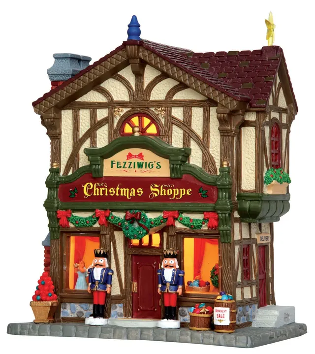 lemax-fezziwig-s-christmas-shoppe-boutique-de-no-l-lumineuse image 1