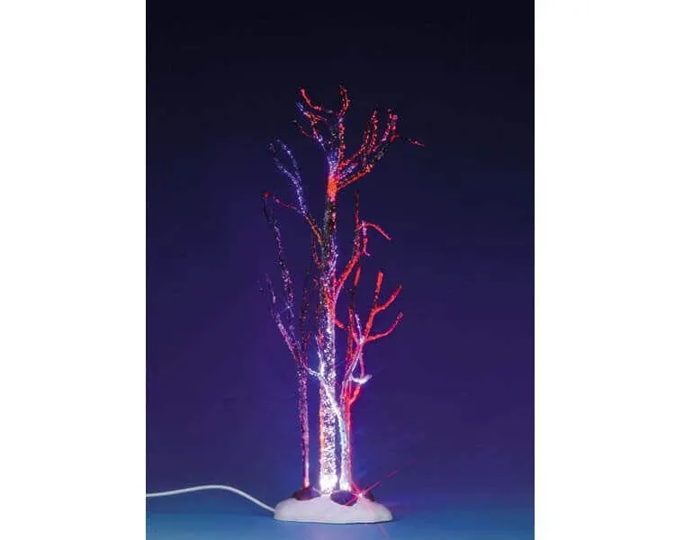 lemax-lighted-glazed-hickory-crystal-blue-sapin-miniature-lumineux-bleu image 1