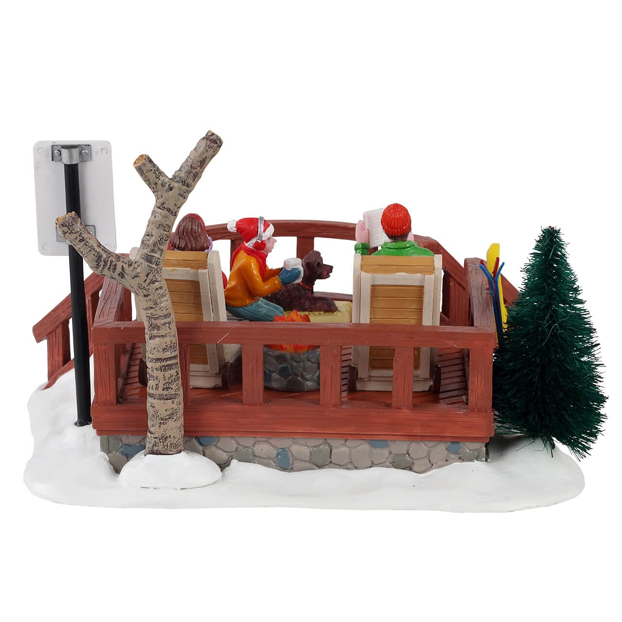 lemax-sun-on-the-slopes-figurine-sc-ne-de-skieurs-village-de-no-l-vail-village image 4