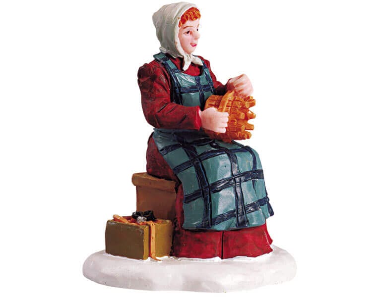 lemax-basket-weaving-figurine-sc-ne-artisanale-village-de-no-l image 1