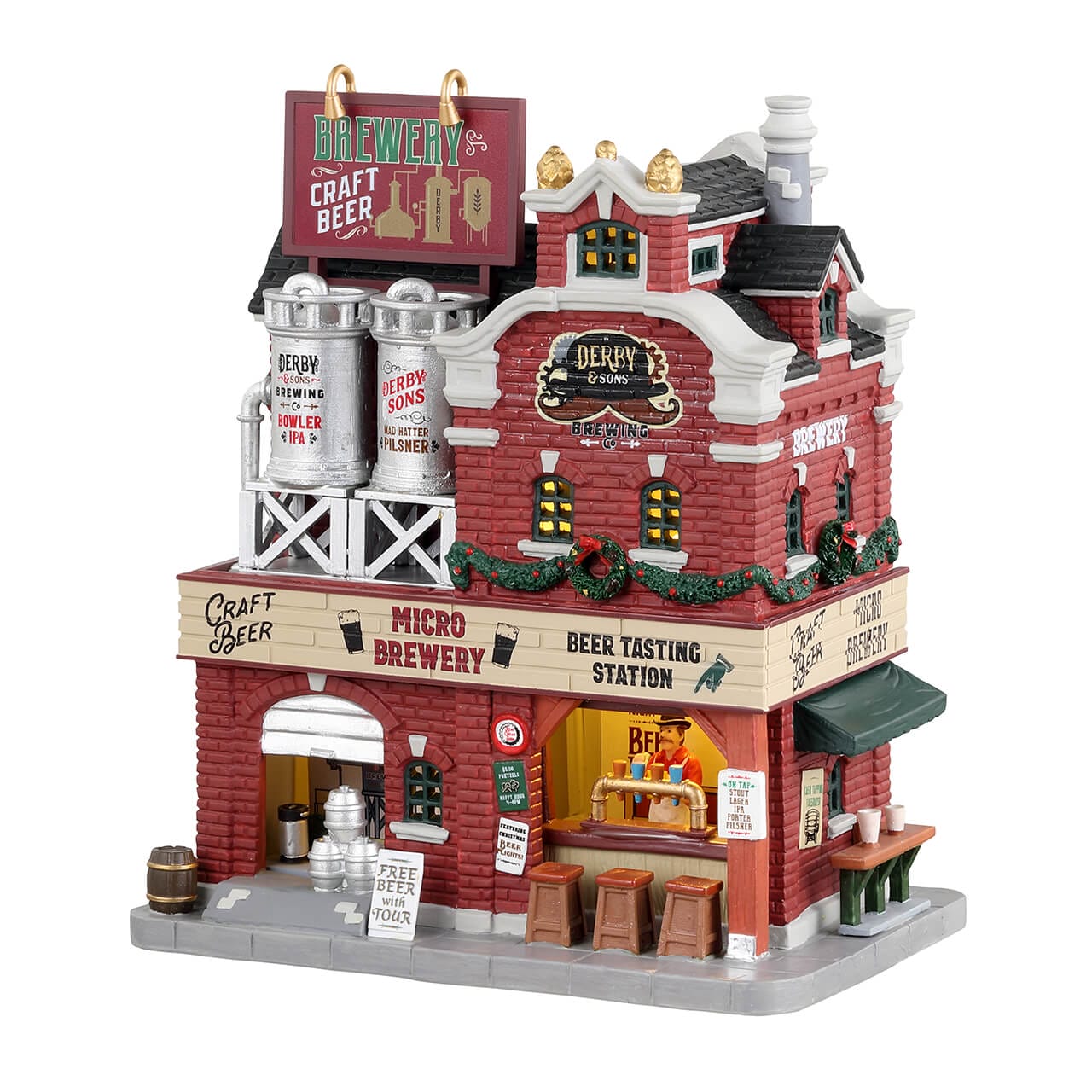 lemax-derby-sons-brewing-co-b-timent-miniature-lumineux-brasserie-caddington image 1