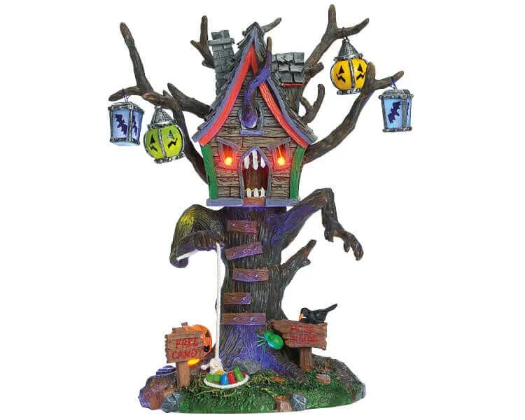 lemax-hungry-tree-house-cabane-hant-e-miniature-spooky-town image 1