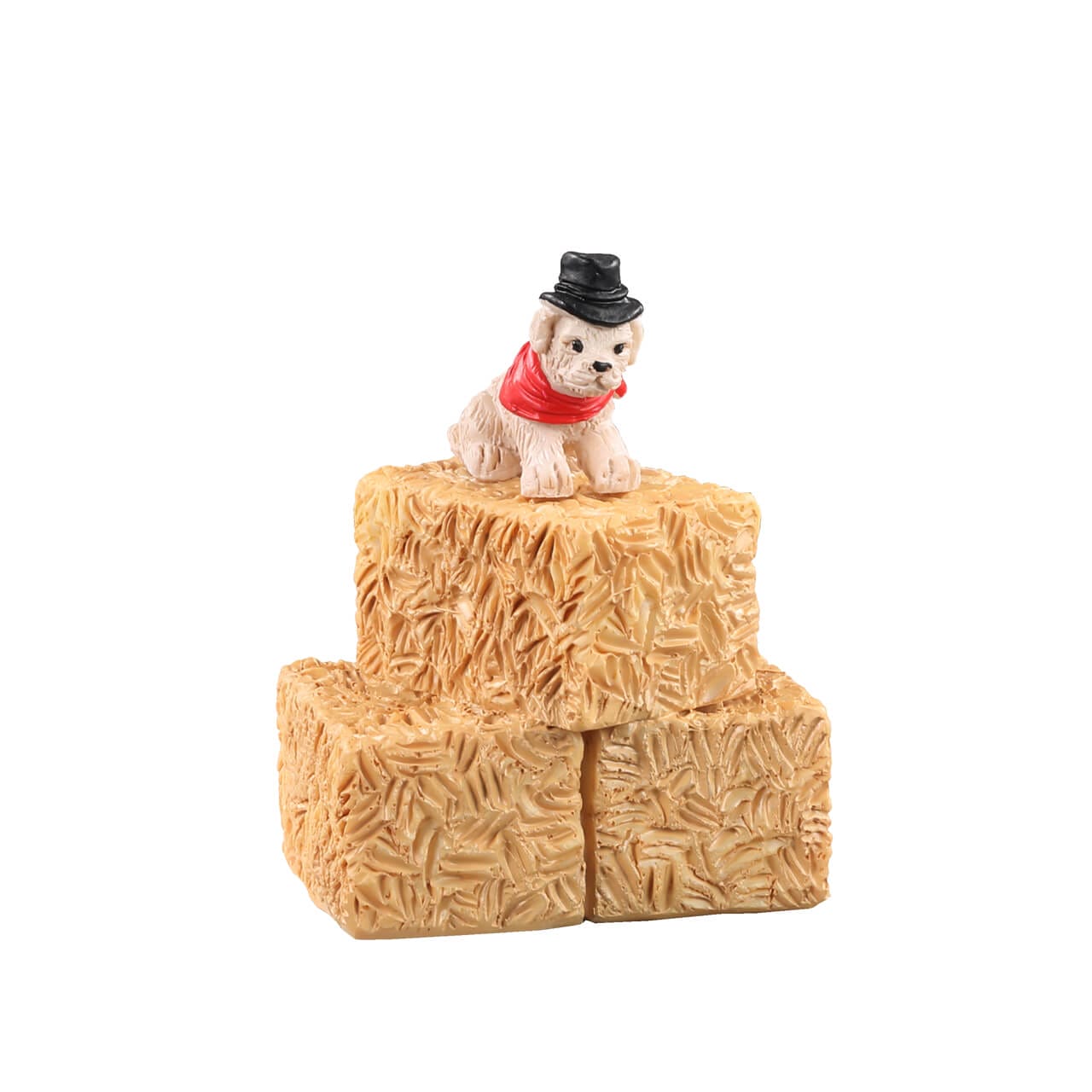 lemax-farm-animals-figurine-chiot-cowboy-botte-de-foin-harvest image 1
