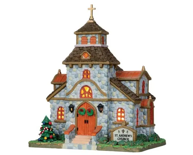 lemax-st-andrew-s-church-glise-lumineuse-village-de-no-l-2 image 1