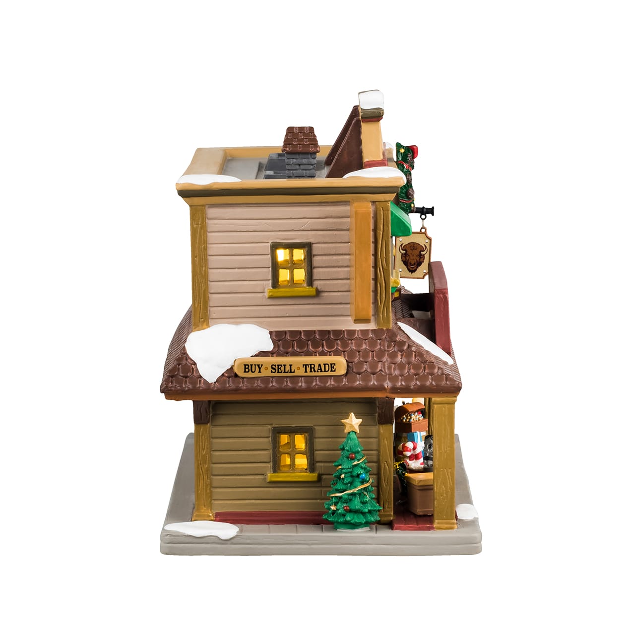 lemax-vail-village-brown-buffalo-trading-post-b-timent-lumineux image 2