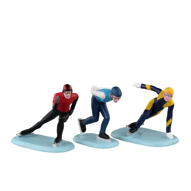 lemax-speed-skaters-figurines-patineurs-vail-village image 1