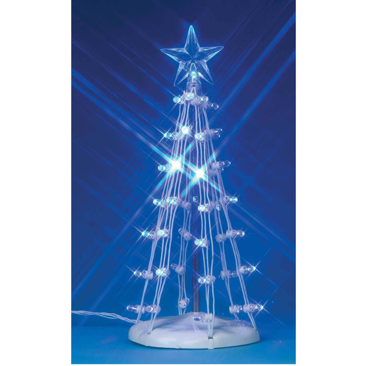 lemax-lighted-silhouette-tree-blue-medium-sapin-lumineux-bleu image 1