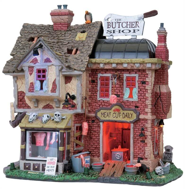 lemax-the-butcher-shop-b-timent-anim-lumineux-et-sonore-spooky-town image 1