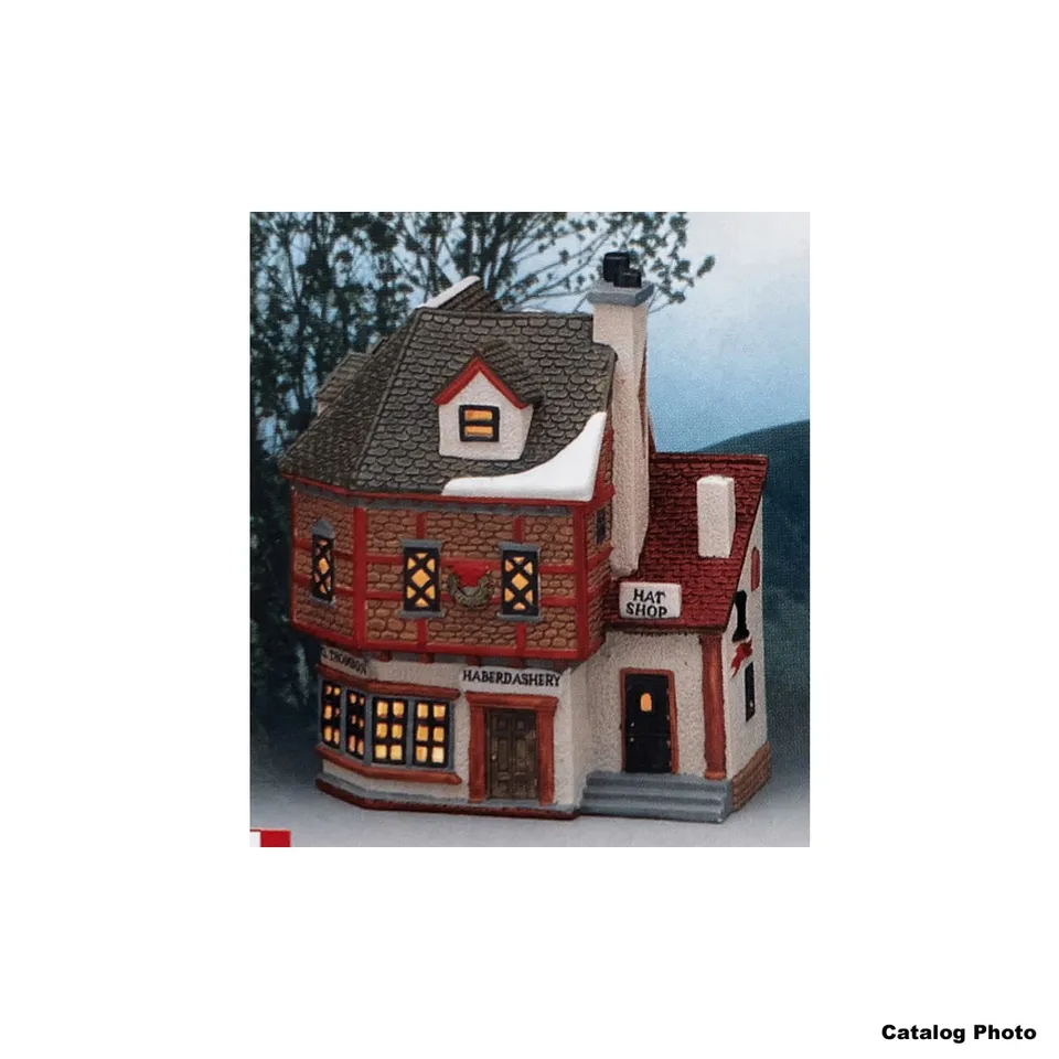 lemax-greg-s-haberdashery-hat-shoppe-chapellerie-lumineuse image 1
