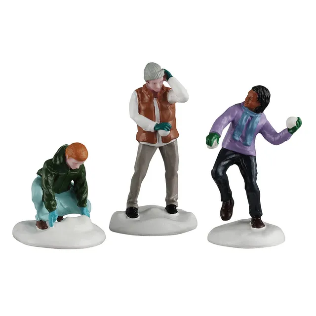 lemax-snowball-fight-figurine-village-miniature image 1