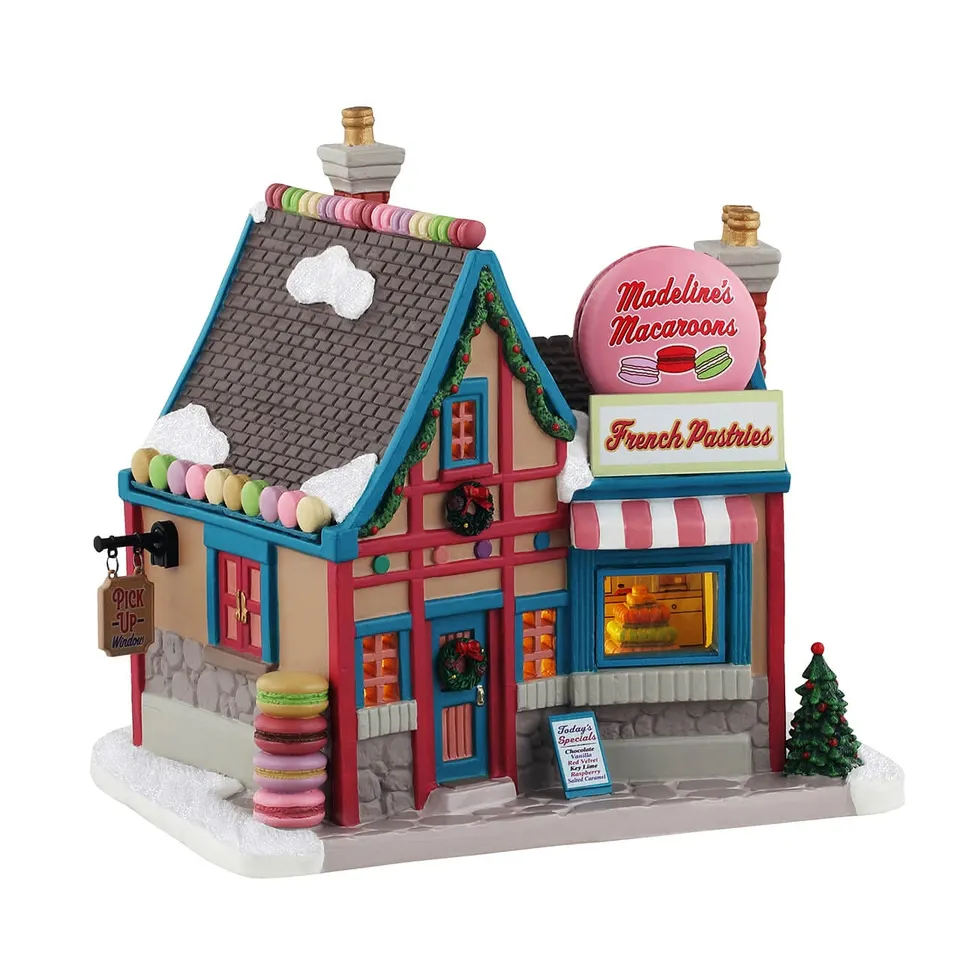 lemax-madeline-s-macaroons-p-tisserie-fran-aise-miniature-lumineuse-caddington image 1