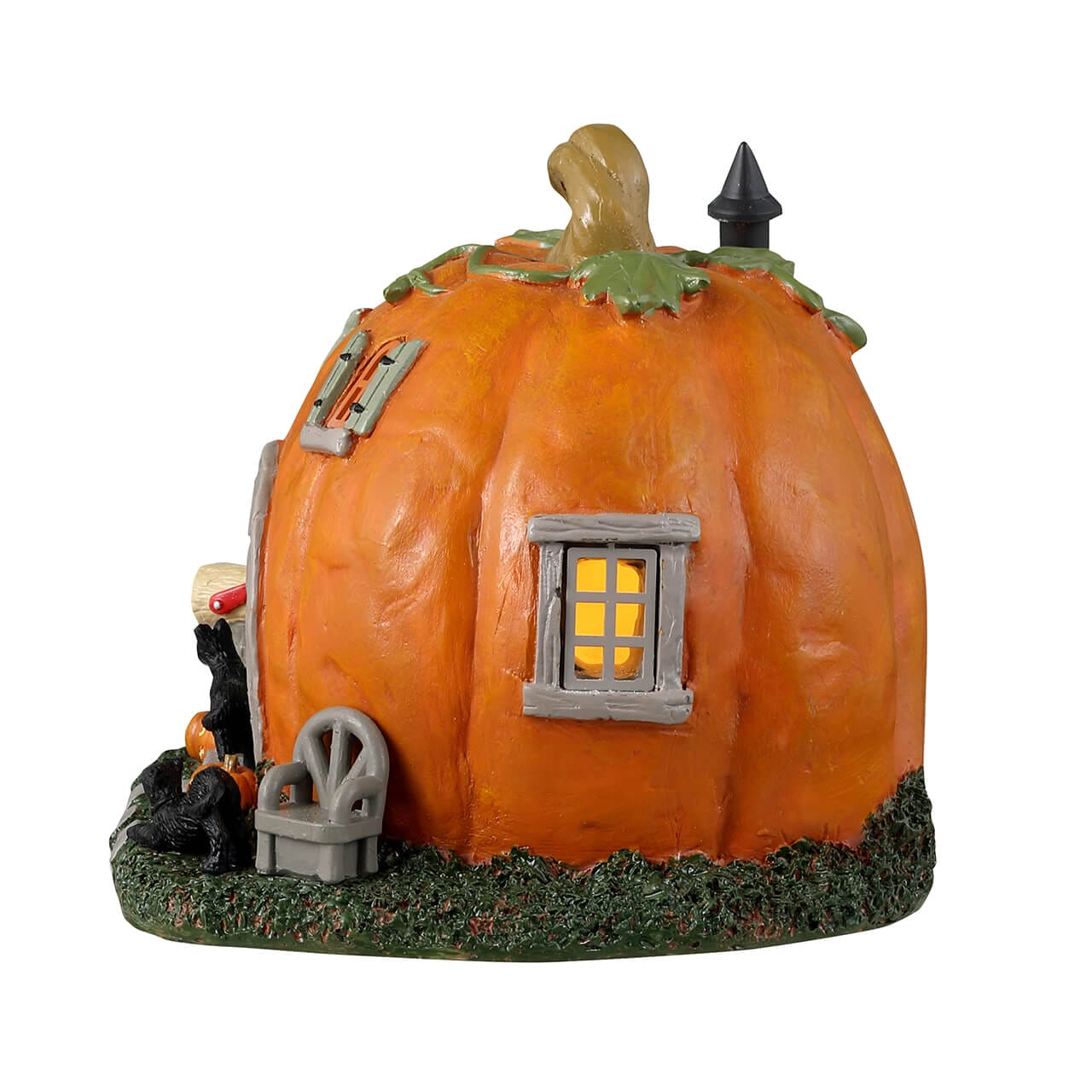 lemax-pumpkin-cottage-spooky-town-maison-citrouille-lumineuse image 3