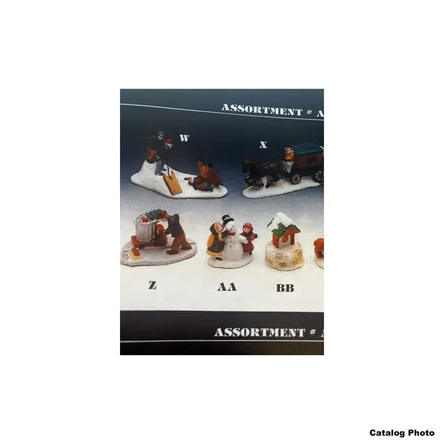 lemax-snowman-and-kids-figurines-bonhomme-de-neige-et-enfants image 1
