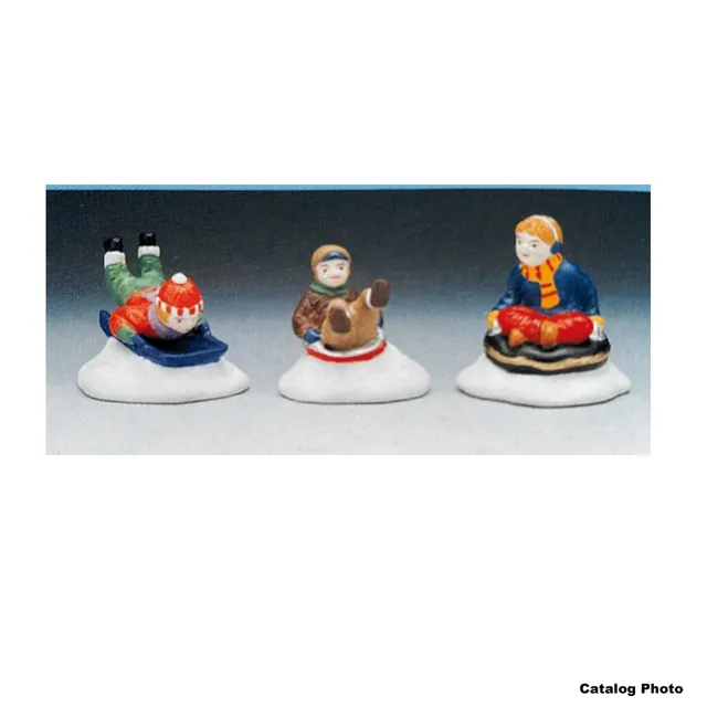 lemax-playing-in-the-snow-figurines-miniatures-jeux-de-neige image 1