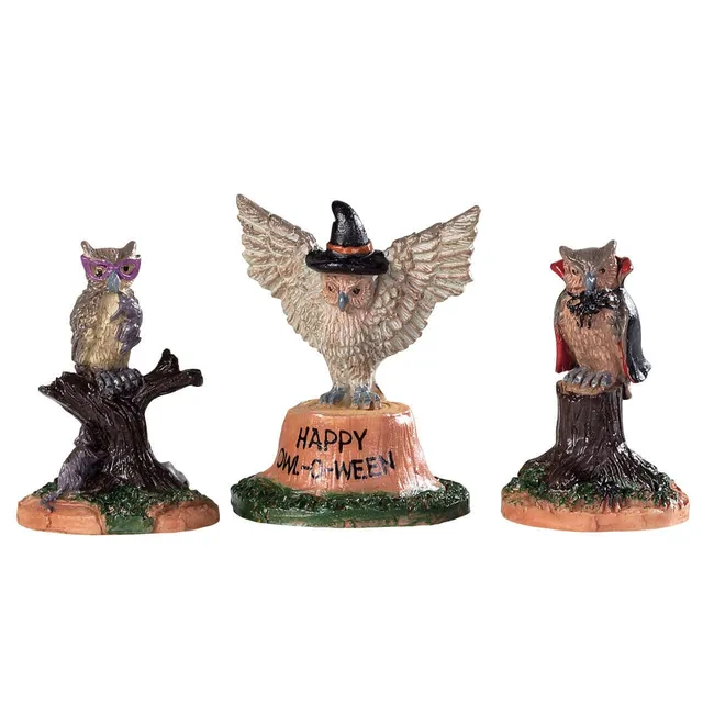 lemax-happy-owl-o-ween-figurine-halloween-spooky-town image 1