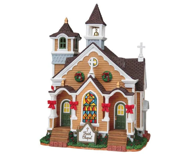 lemax-faith-chapel-glise-miniature-lumineuse-village-de-no-l image 1