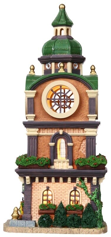 lemax-village-clock-tower-tour-d-horloge-miniature-village-de-no-l image 2