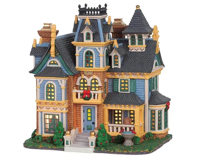 lemax-randolph-manor-maison-de-village-de-no-l-lumineuse image 1