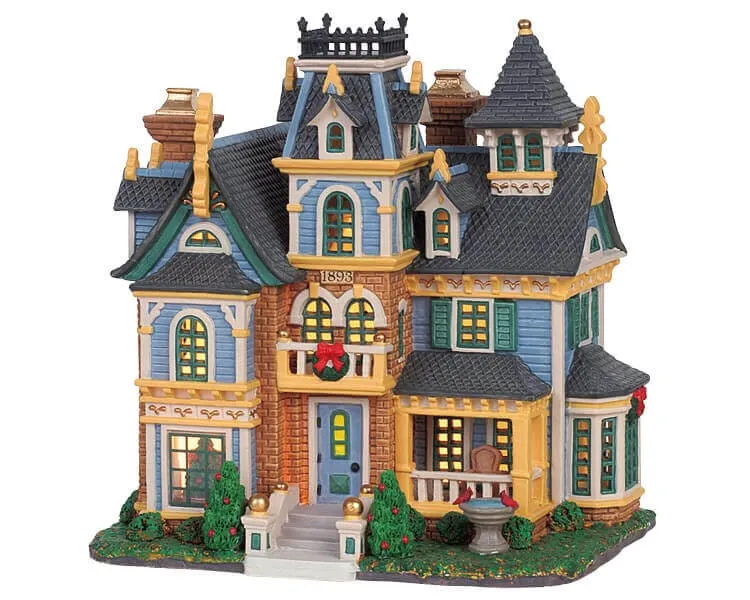 lemax-randolph-manor-maison-de-village-de-no-l-lumineuse image 1