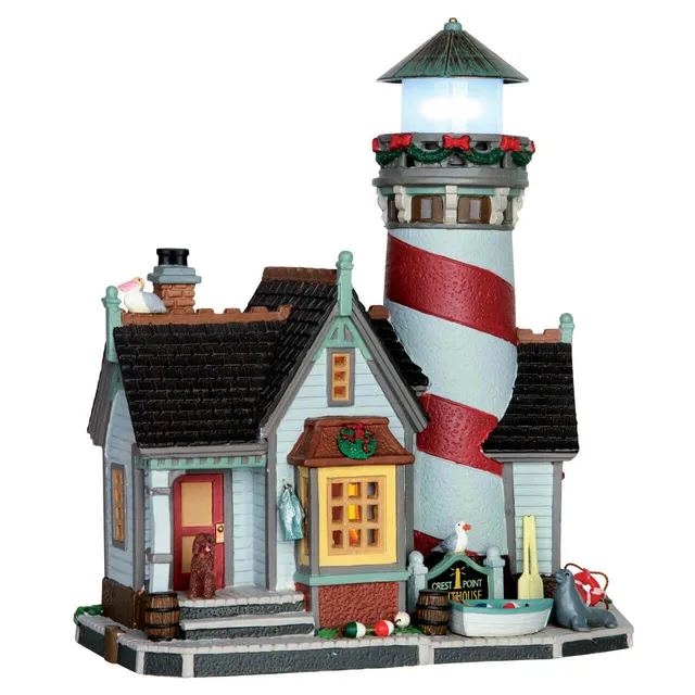 lemax-crest-point-lighthouse-phare-miniature-lumi-re-clignotante image 1