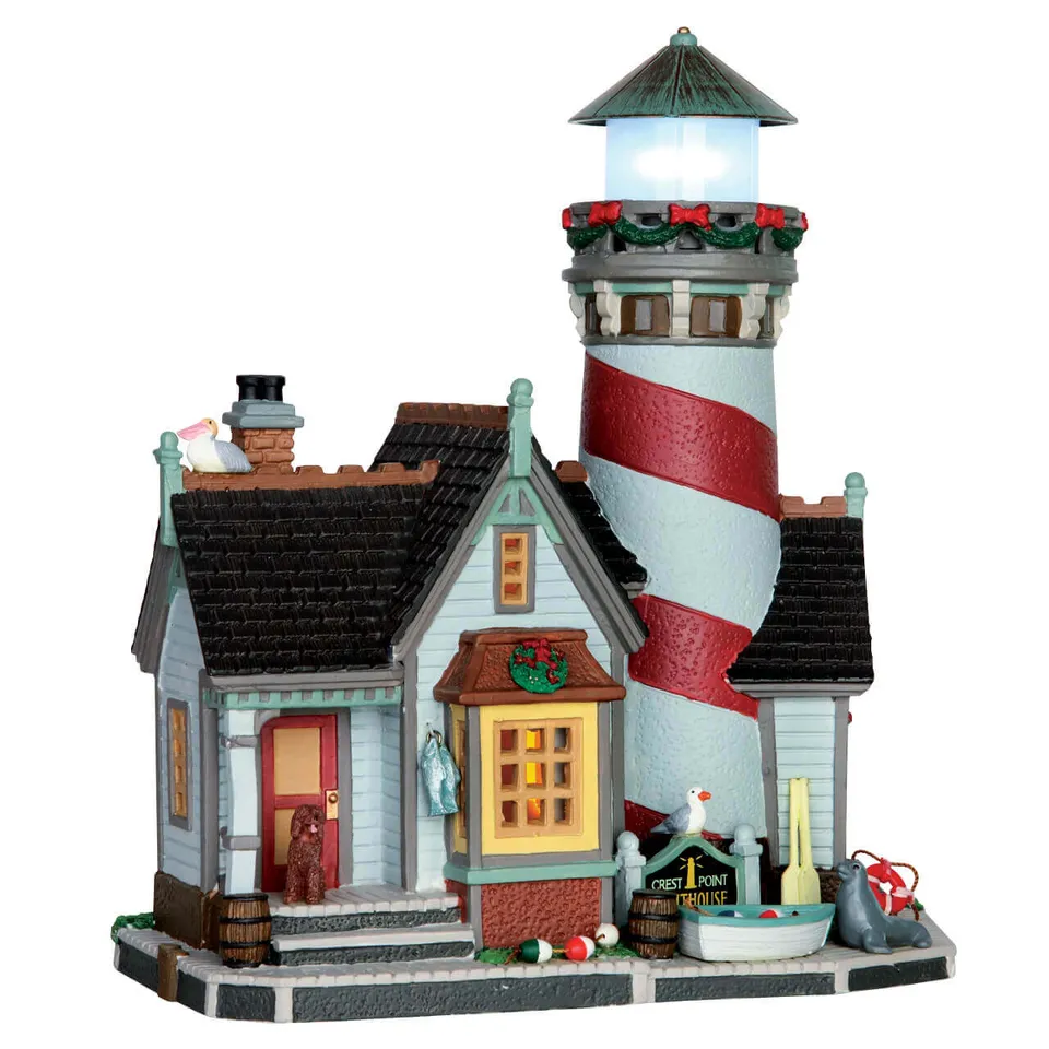 lemax-crest-point-lighthouse-phare-miniature-lumi-re-clignotante image 1
