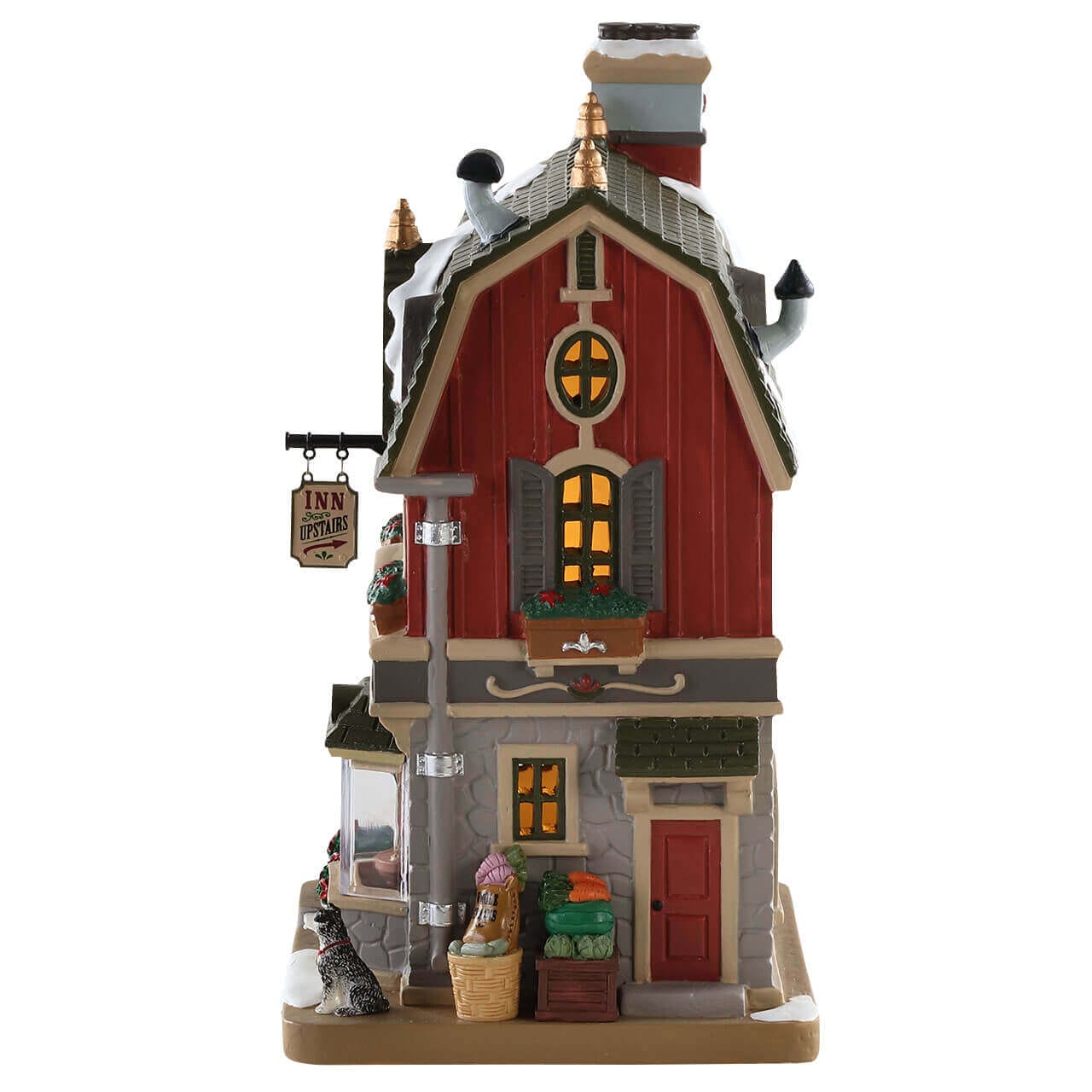 lemax-harvest-tavern-and-inn-maison-miniature-lumineuse-village-de-no-l image 2