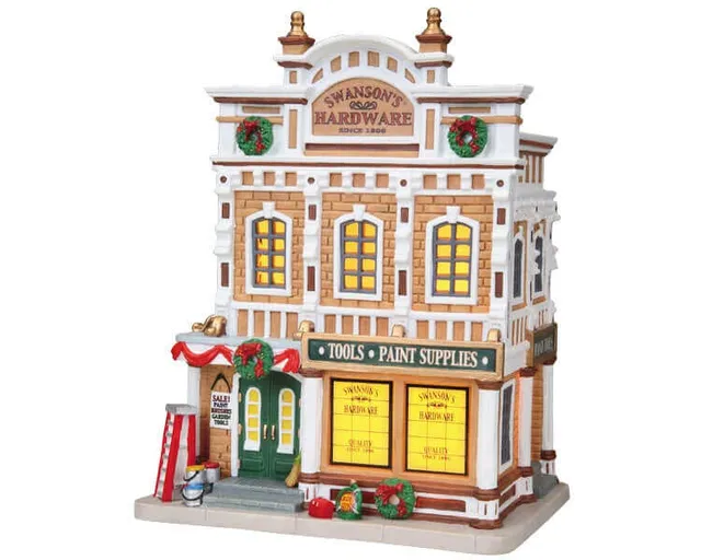 lemax-swanson-s-hardware-b-timent-miniature-lumineux-village-de-no-l image 1
