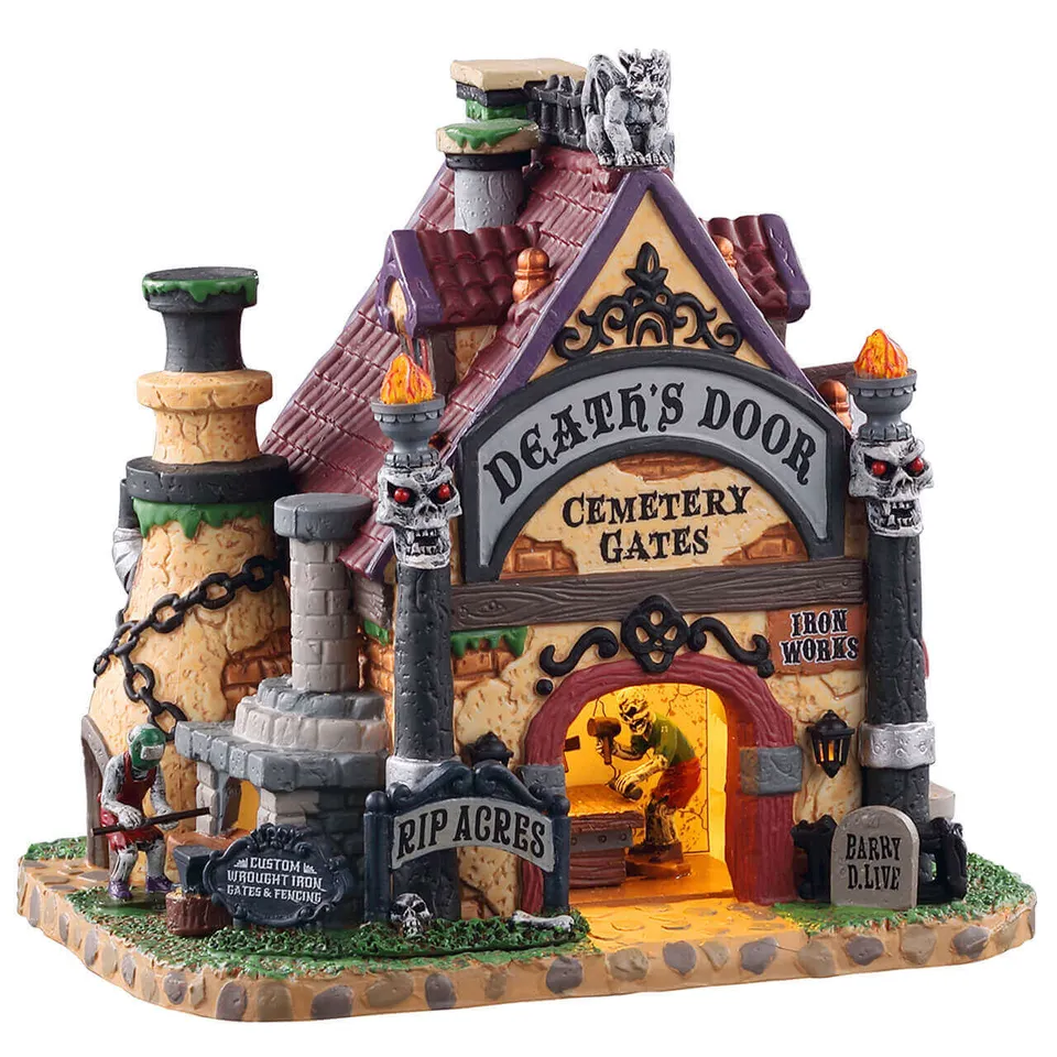 lemax-death-s-door-cemetery-gates-portail-cimeti-re-spooky-town image 1