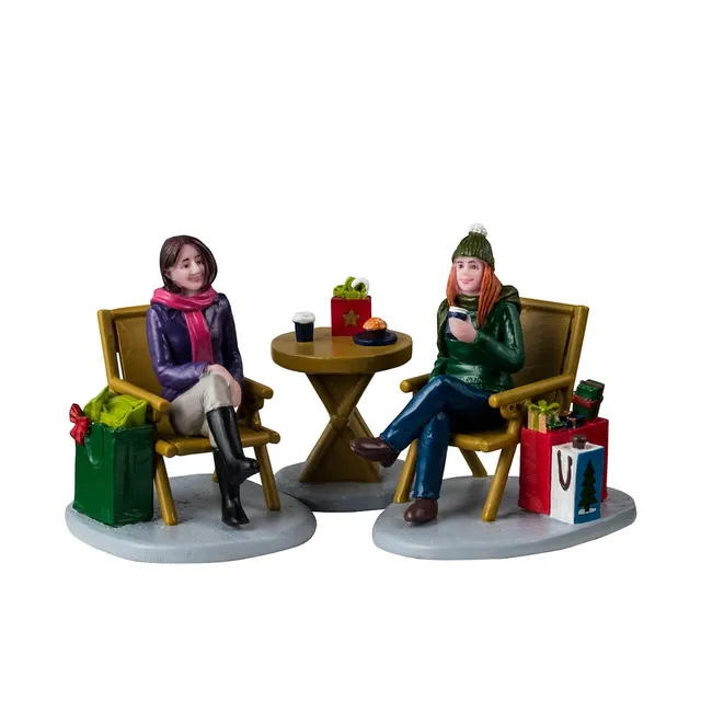 lemax-christmas-shopping-break-figurine-sc-ne-caf-de-no-l-miniature image 1