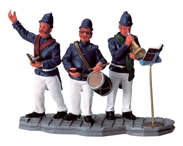 lemax-band-of-police-groupe-figurines-fanfare-village-no-l image 1