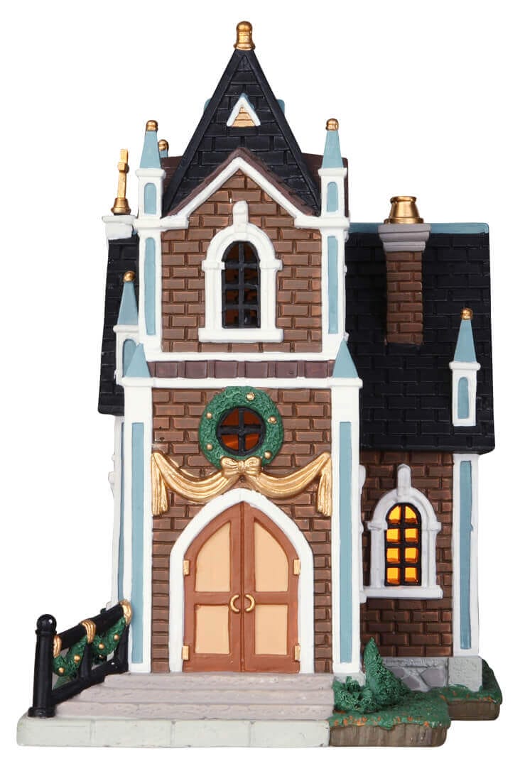 lemax-pine-ridge-church-glise-miniature-lumineuse image 2