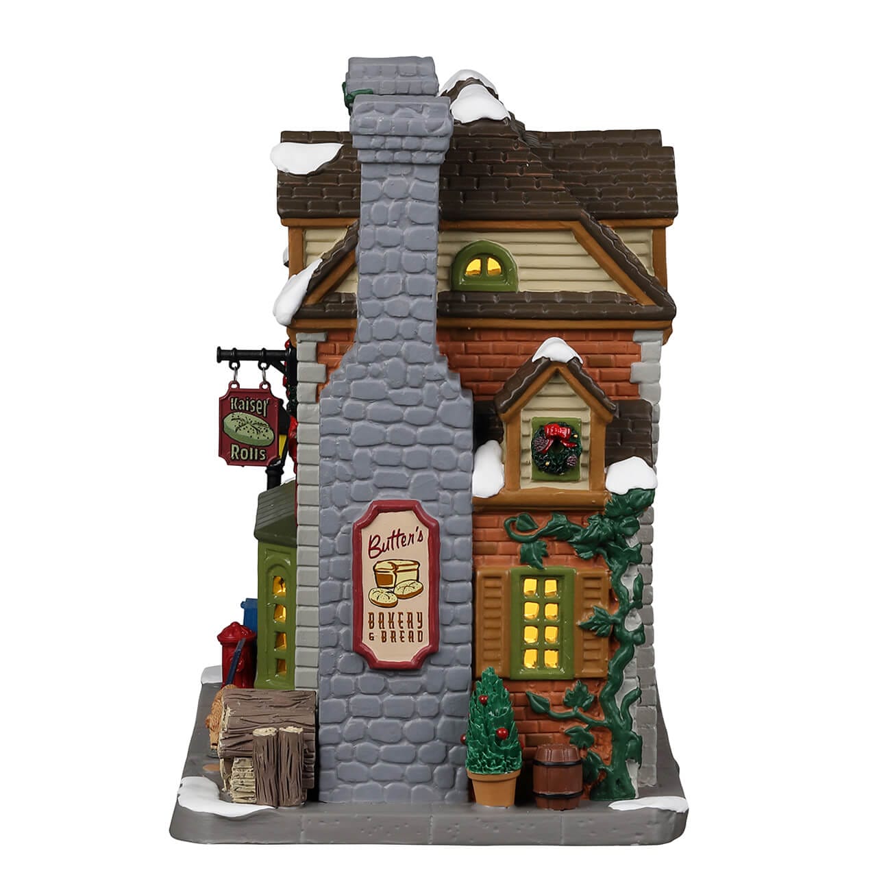 lemax-butter-s-bakery-bread-boulangerie-miniature-lumineuse-caddington image 3