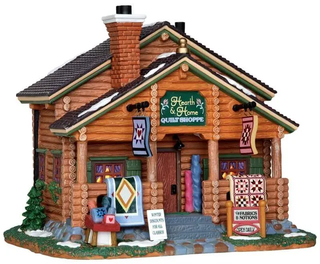 lemax-hearth-home-quilt-shoppe-boutique-lumineuse-village-de-no-l image 1