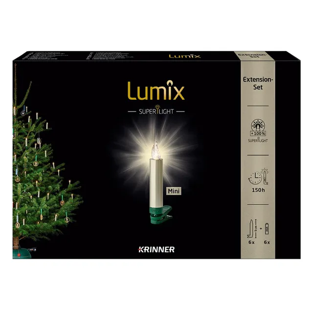 krinner-lumix-superlight-metallic-cashmere-mini-extension-6-bougies-led image 1