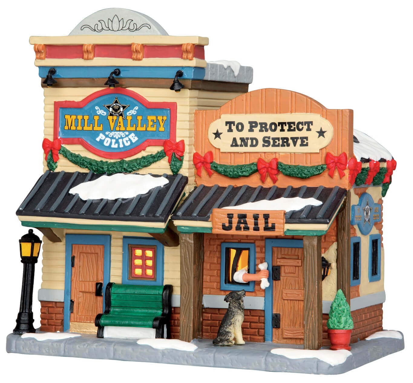 lemax-police-station-b-timent-miniature-lumineux-poste-de-police image 1
