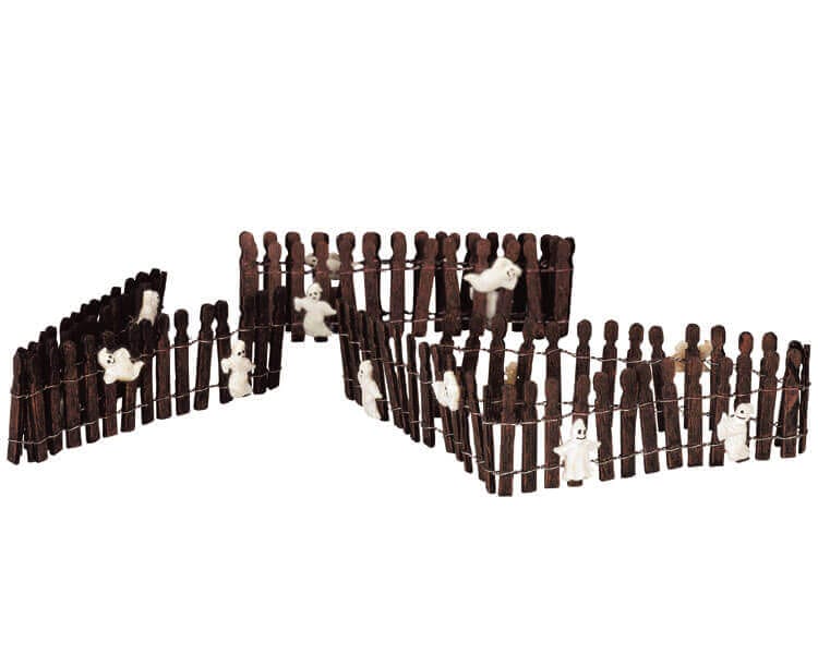 lemax-ghostie-wire-wooden-fence-cl-ture-halloween-spooky-town image 1